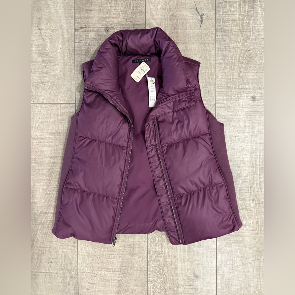 Theory Deep Purple Puffer Vest - Large